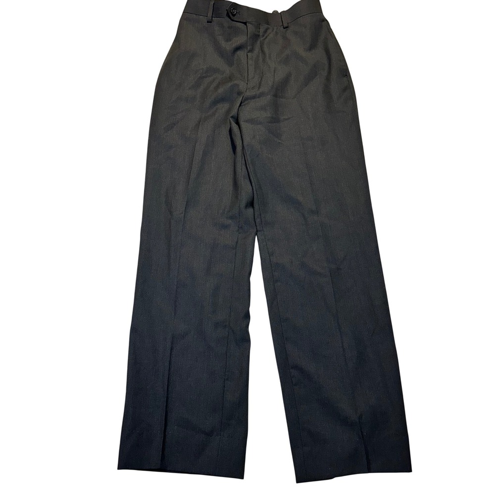Ike Behar Dress Pants Mens 31x29.5 Charcoal Grey‎ Wool Professional Trousers